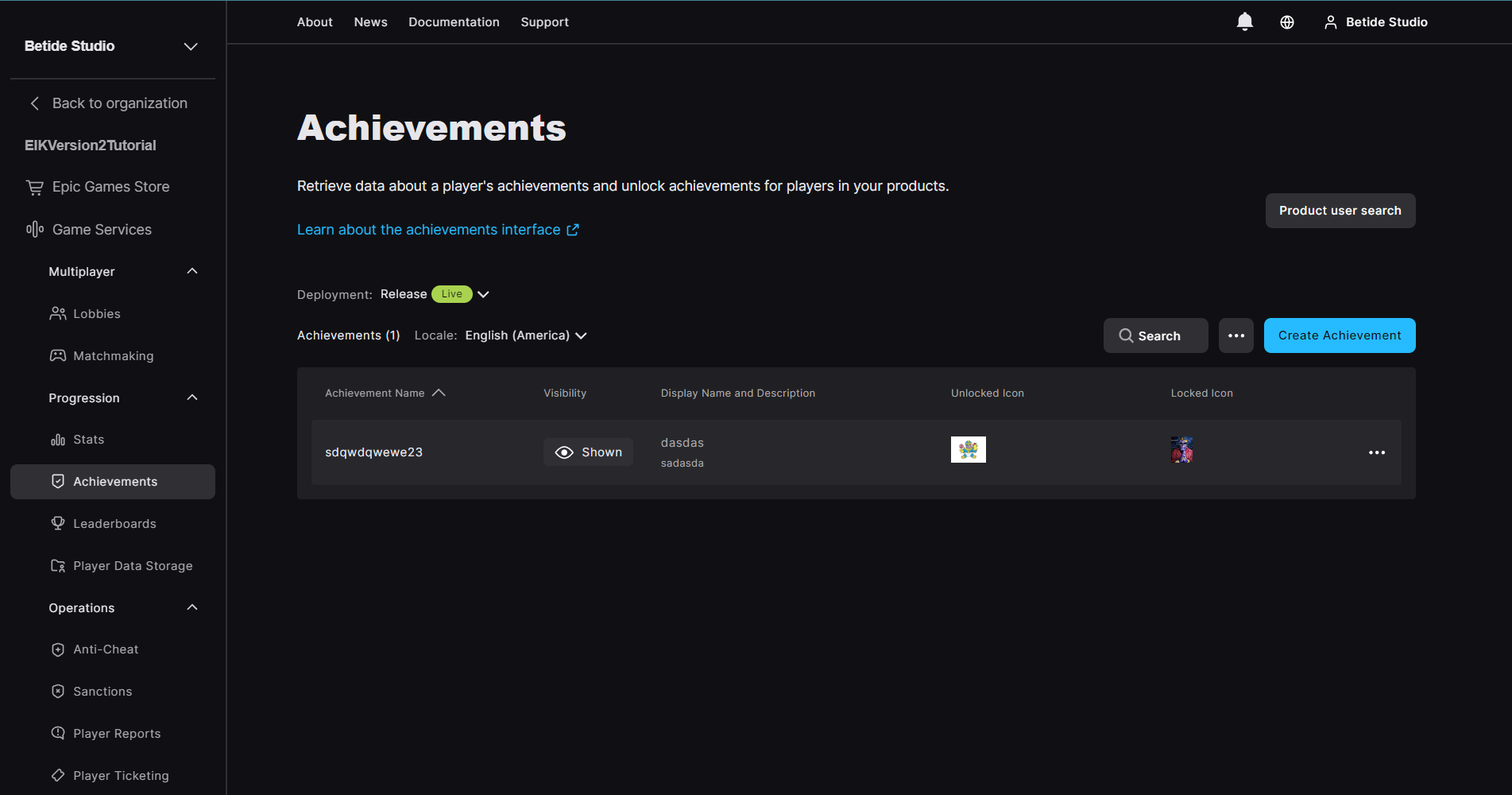 Create Achievement