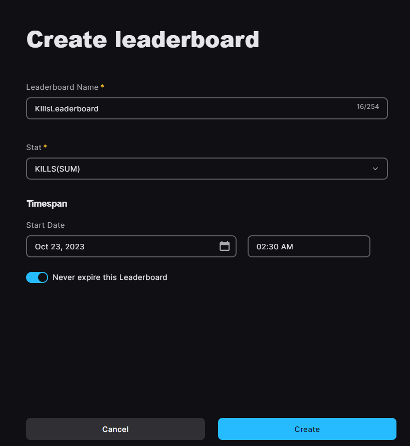 Leaderboard